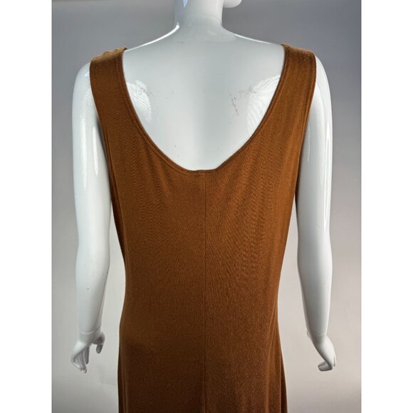 Vintage Joseph Ribkoff Tiger Print & Brown Two Pc Size 16 Maxi Dress - Picture 6 of 16